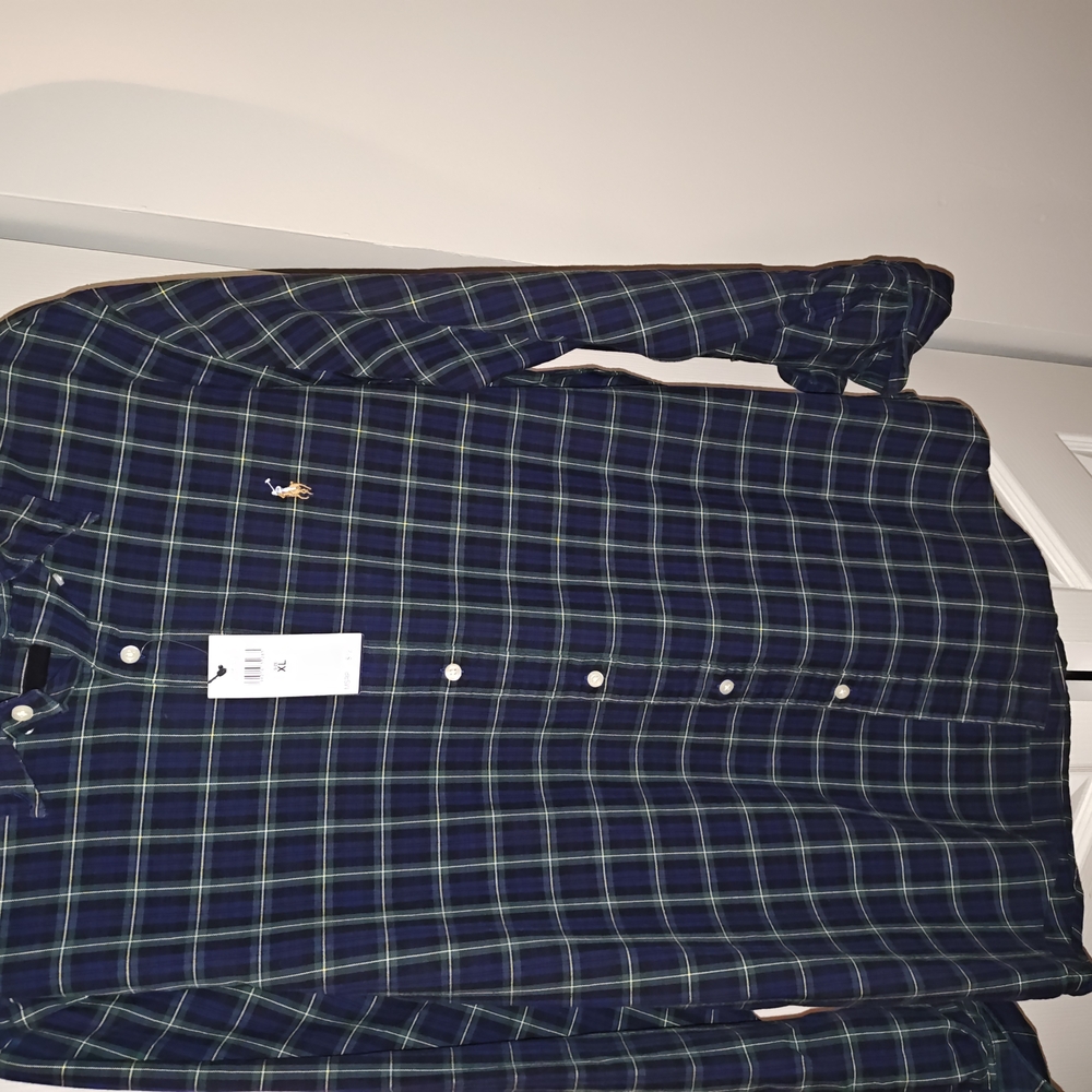 Ralph Lauren Navy Plaid Shirt
